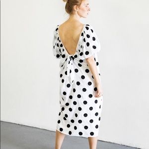 MARA HOFFMAN - Romina Dress - blk/wht polka dot - Small